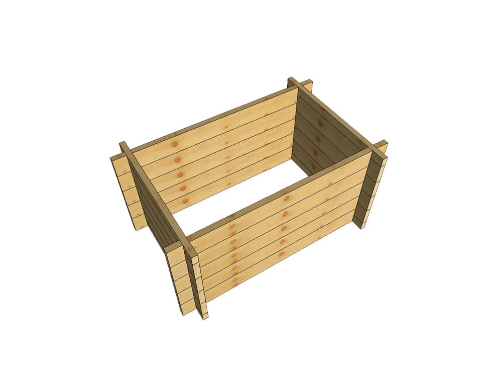 vyvýšený záhon z dreva